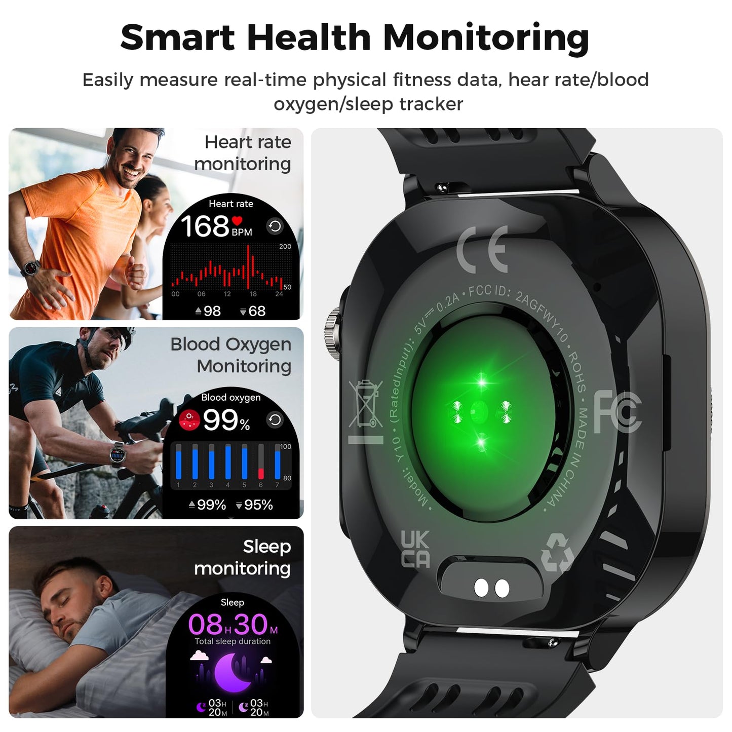 Smart Watch, 2025 AMOLED Screen 1.43" Smartwatch for Men Women (Answer/Make Call), 130+ Sport Modes Fitness Activity Tracker, Flashlight/660mAh/Heart Rate/Sleep Monitor, IP68 Waterproof Android iOS