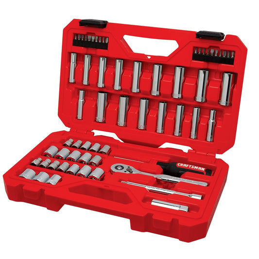 CRAFTSMAN Mechanics Tool Set, 3/8 Inch Drive, 61 Piece (CMMT45161)