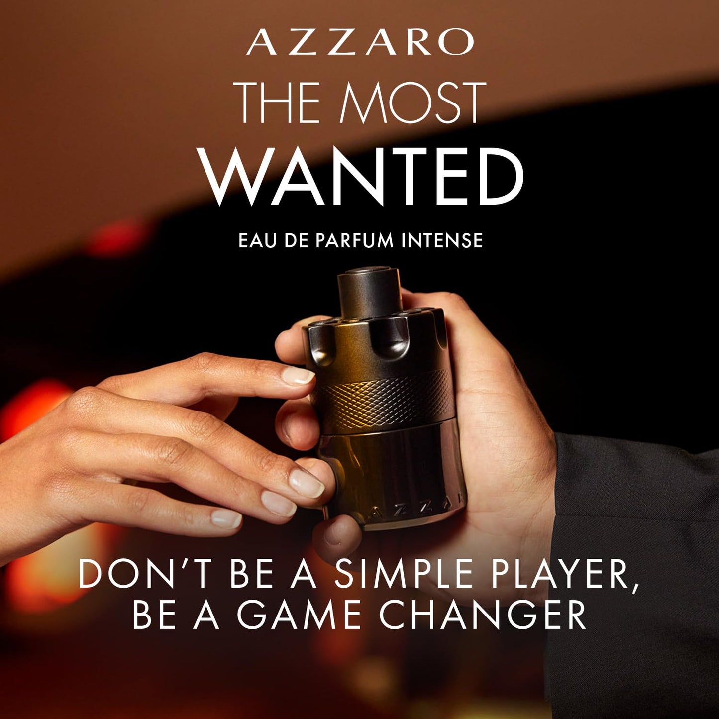 Azzaro The Most Wanted Eau de Parfum Intense - Long Lasting Woody Ambery Spicy Fougère Cologne for Men - With Notes of Bold Woody Accord, Spicy Cardamom, and Addictive Toffee Accord - 3.3 Fl Oz