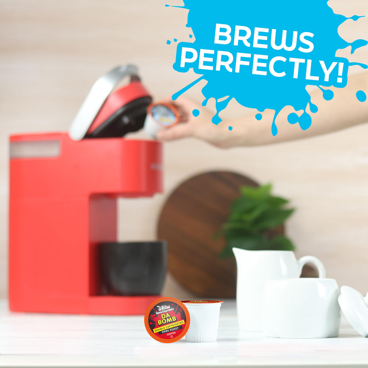 Java Factory Coffee Pods High Caffeine Coffee Compatible with K Cup Brewers Including 2.0, Da Bomb Extra Bold Double Caffeinated, 80 Count