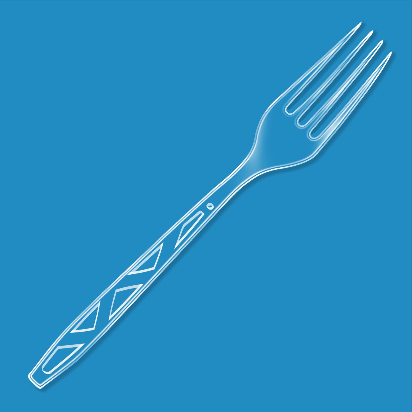 Amazon Basics Disposable Clear Plastic Forks, Premium Quality, 100 Count, Large Pack