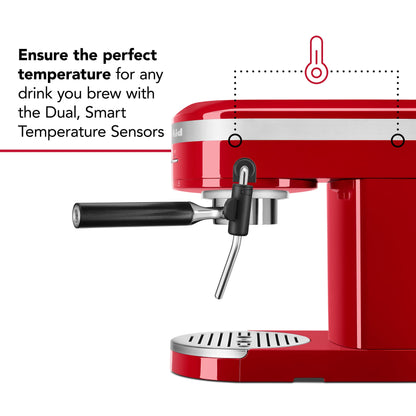 KitchenAid Metal Semi-Automatic Espresso Machine - KES6503, Empire Red