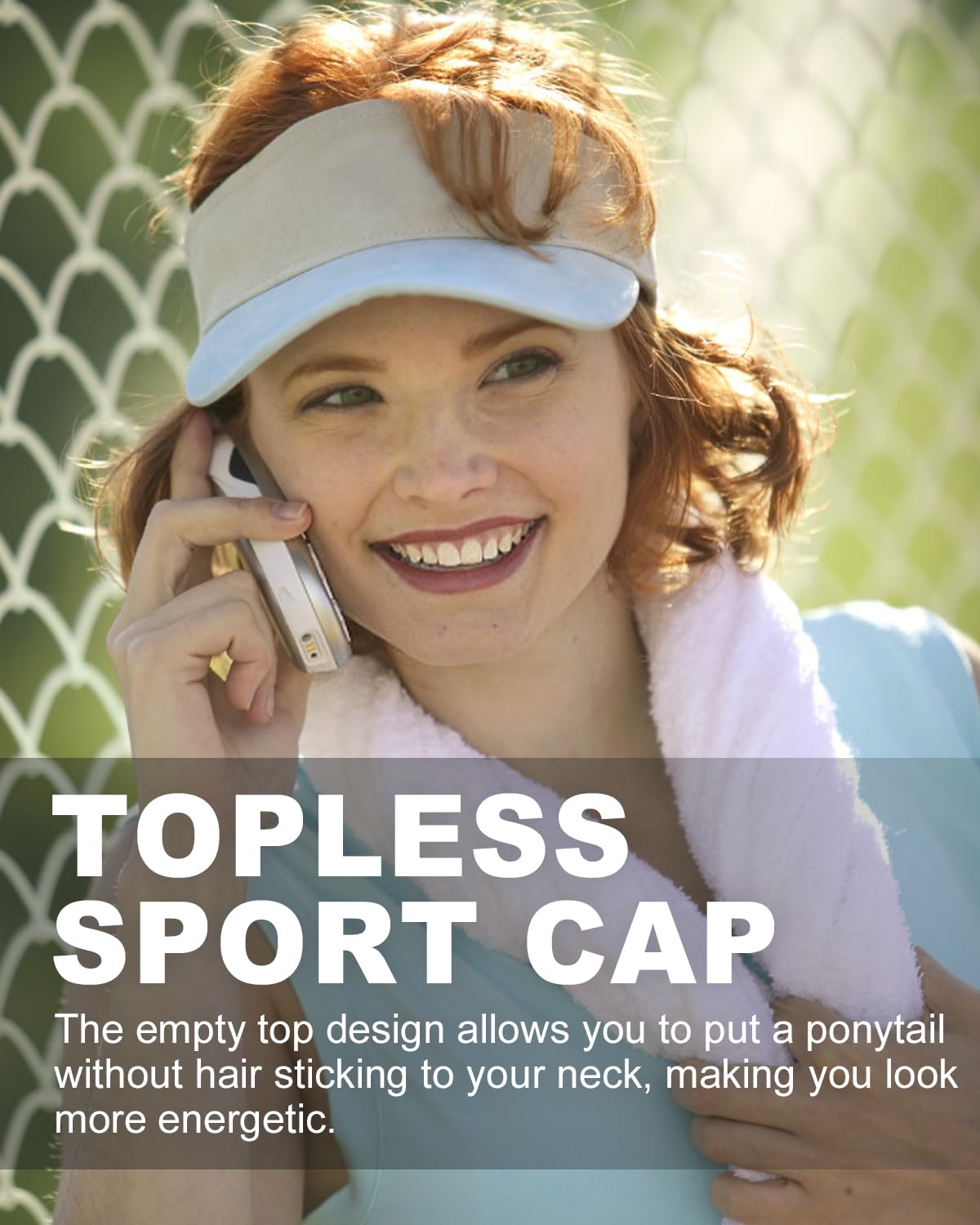 Zylioo Extra Small Sun Visor Hats,Summer Breathable Visor Cap,UV UPF Packable Travel Visor for Heads 21"-21.5" Beige