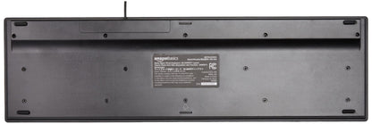 Amazon Basics Wired QWERTY Keyboard, Full-Sized, Black