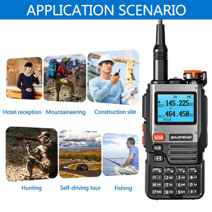 BaoFeng Ham Radio NA-K61 Handheld Long Range Rechargeable Type-C 2600mAh Walkie Talkies for Adults 5RM K5 Two Way Radio with Earpiece,NOAA Weather Receiver,Copy Frequency for Hunting Survival Gear