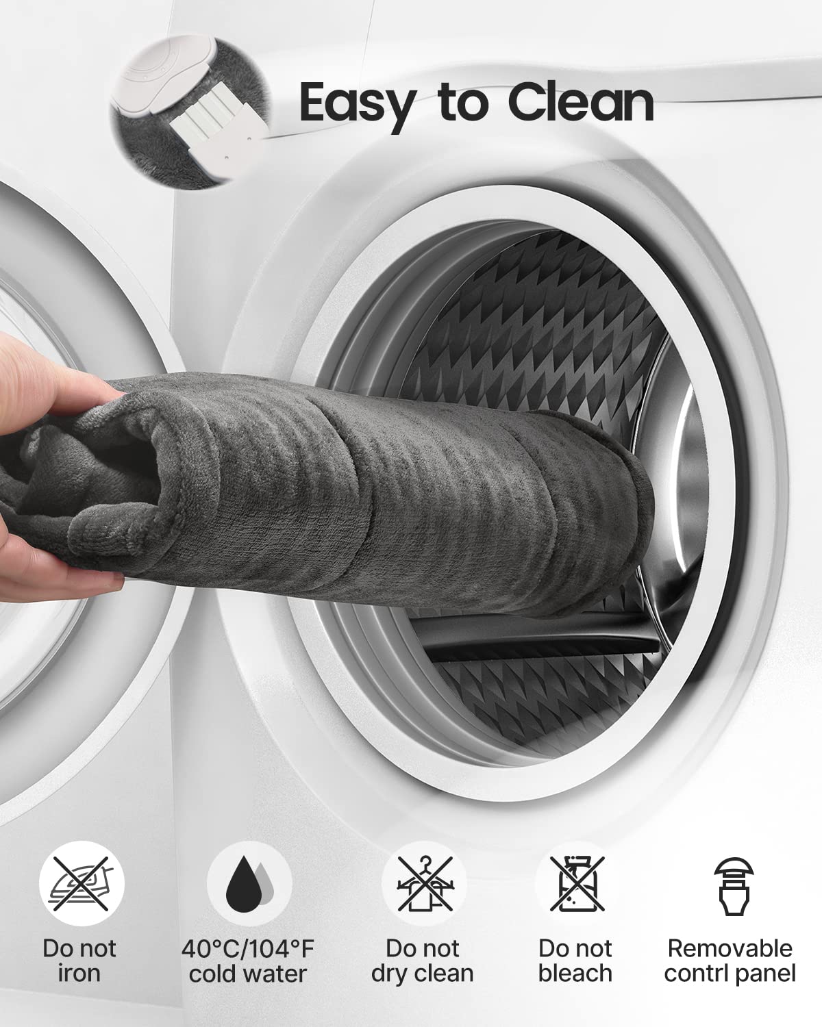 Electric Heating Pad for Back Pain Relief, RENPHO Fathers Day Dad Gifts, Birthday Gifts for Women Men Mom, FSA HSA Eligible, Heat Pad for Neck and Shoulders, Fast Heating, 24"x33", ETL Certified