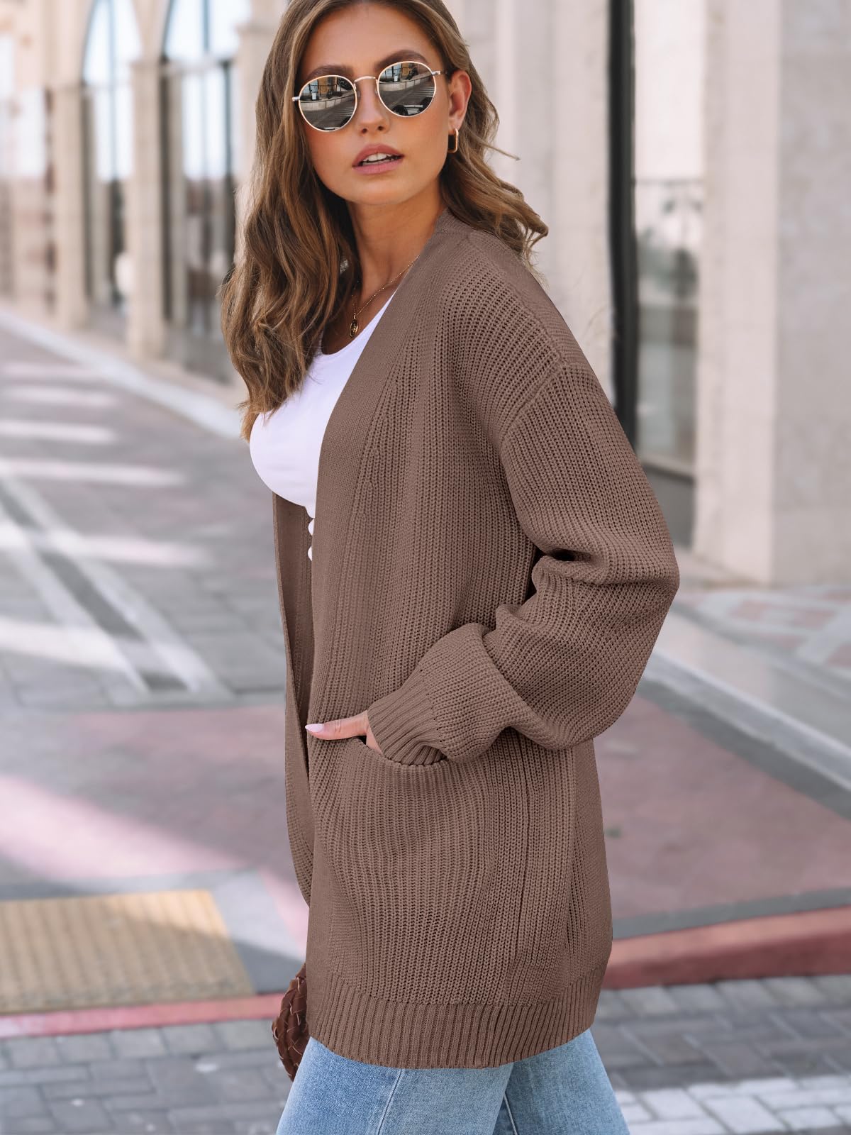 LILLUSORY Womens Cardigan Sweater Fall Fashion Outfits Clothes 2025 Teacher Work Office Old Money Long Oversized Winter Travel Cozy Chunky Knit Winter Essential Business Casual Clothing