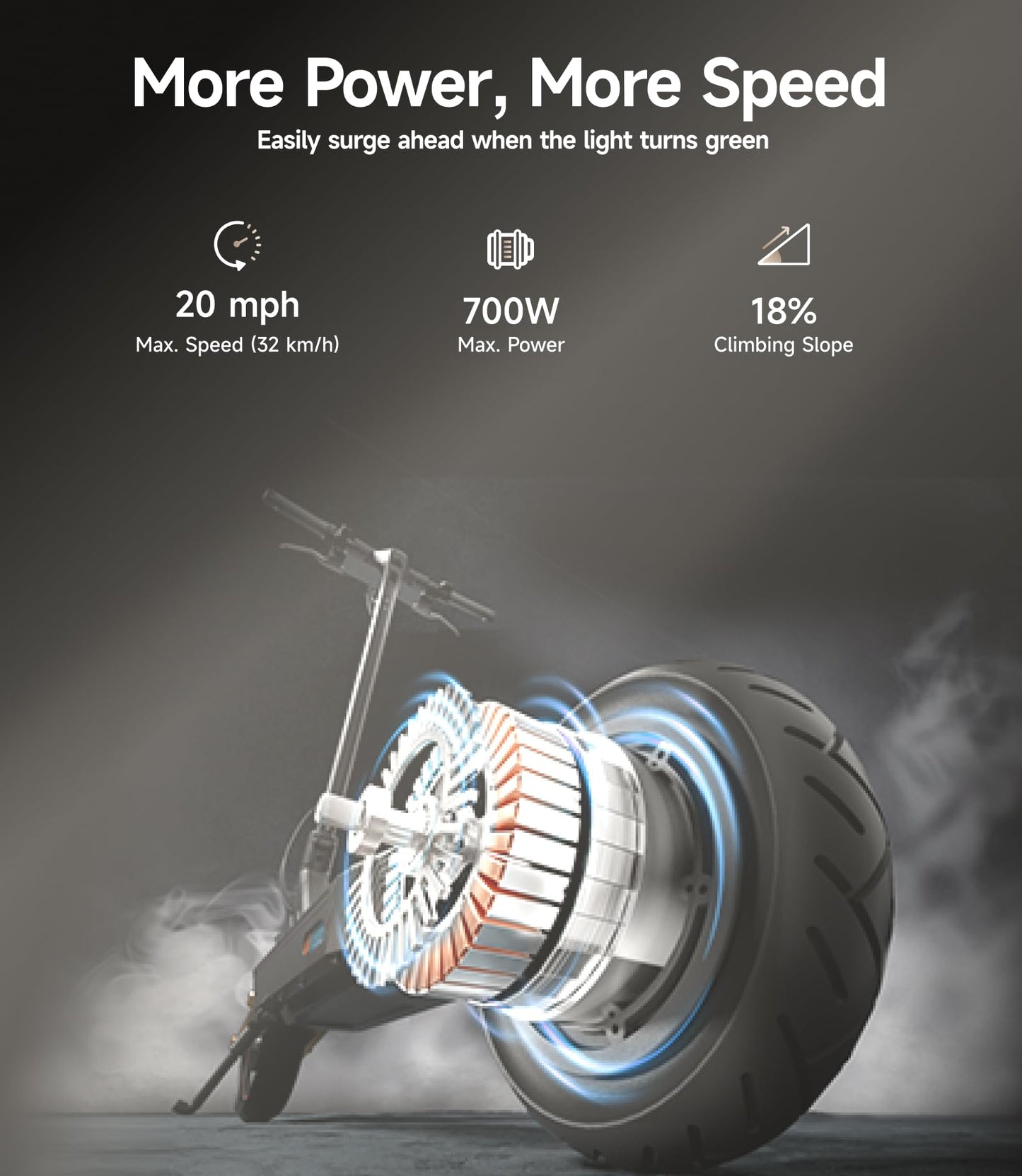 NAVEE GT3 Electric-Scooter-Adults, e Scooter, Fast 20 Mph, 700w 500w Motor with Suspension, Long Range 30 Miles, 10 inch Tires All Terrain, Foldable for Commuter Men Adult Teens Students Heavy Duty