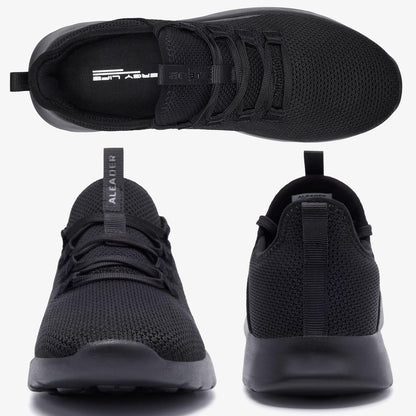 ALEADER Energycloud Slip On Shoes Women Tennis Walking Shoes Fashion Sneakers for Running Workout Sport Hands Free Lightweight Casual All Black Size 6 US