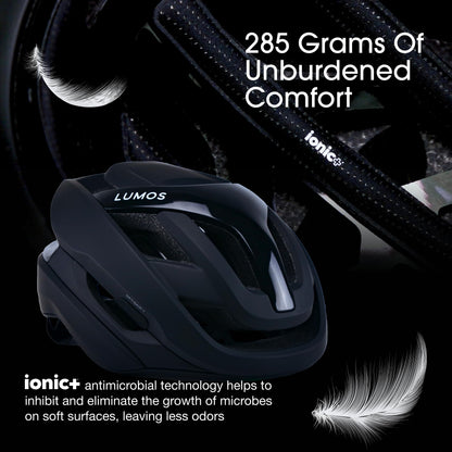 Lumos Ultra Fly Pro - Road Bike Helmet | Lumos Firefly and Firefly Mini Compatible | Built-in Sunglasses Port | Custom-Made Fit System for Adult Men & Women | Bicycle Cycling Accessories