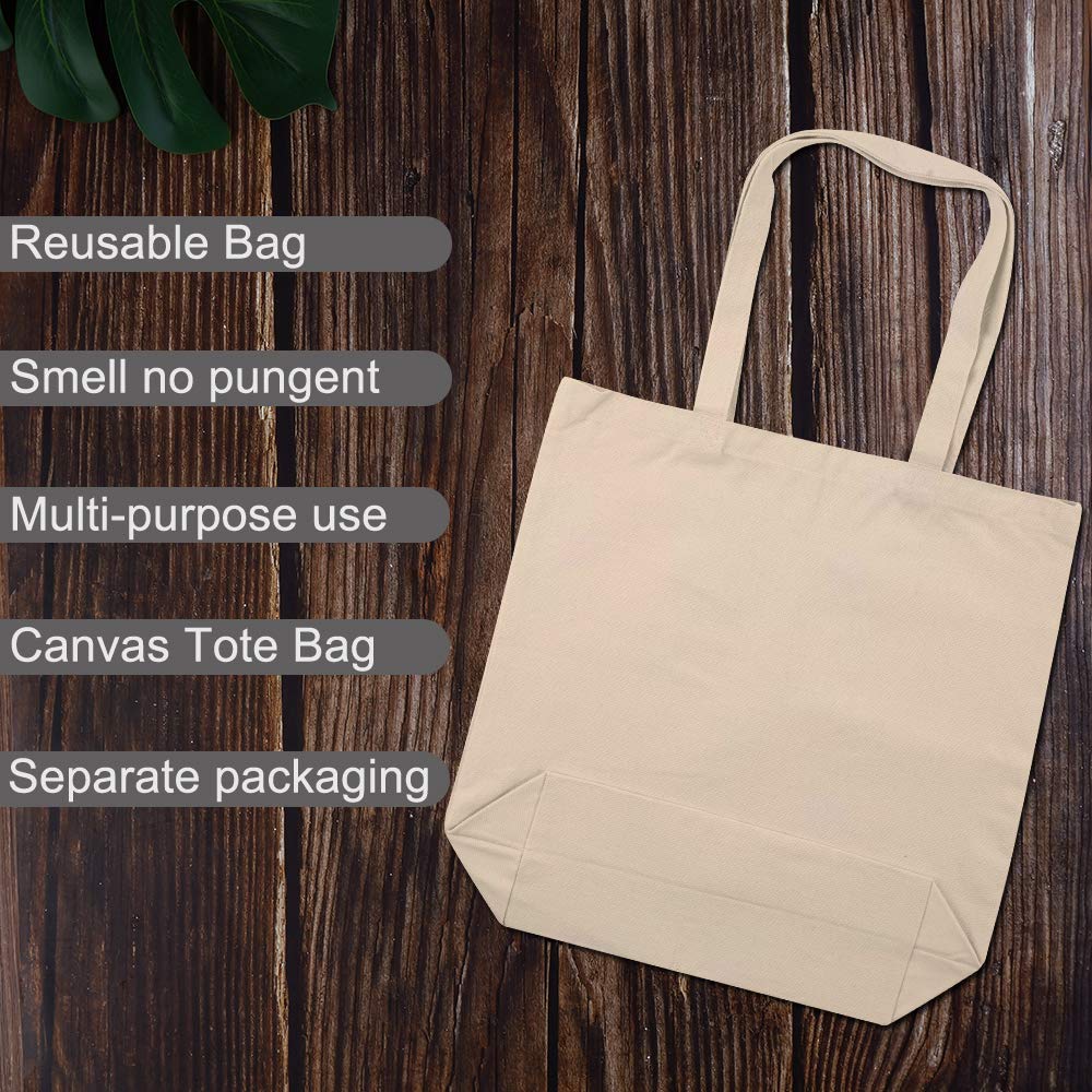 2 Pcs Tote Bags Multi-Purpose Reusable Blank Canvas Bags Use For Grocery Shopping Bags,DIY Gift Bags