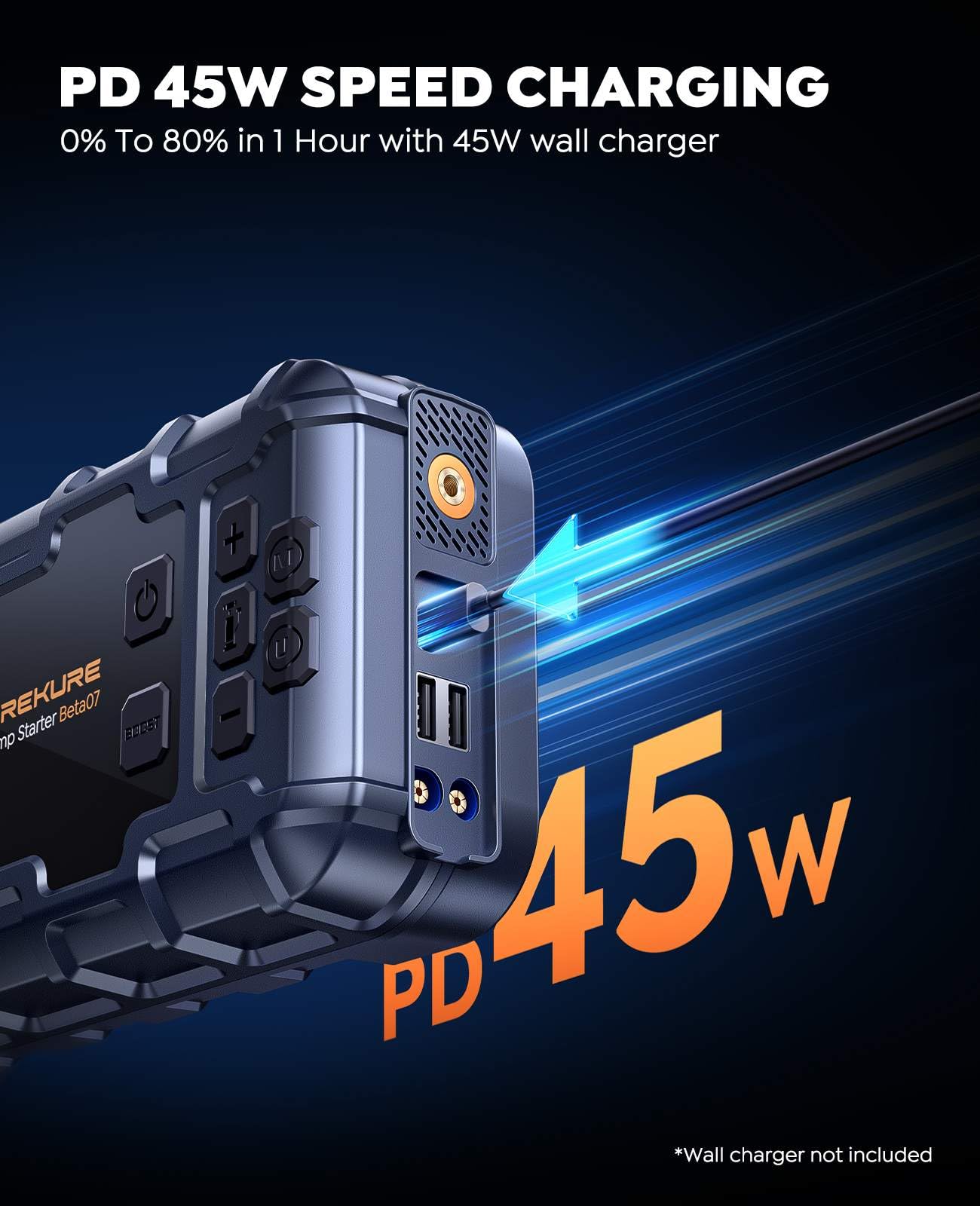 TREKURE 10-in-1 Car Battery Jump Starter with Air Compressor 6000A 160PSI 45W Charger, Car Jump Starter Jump Box (All Gas 12L Diesel), Car Battery Jumper Starter Portable Jumper Cables, Gloves, Lights