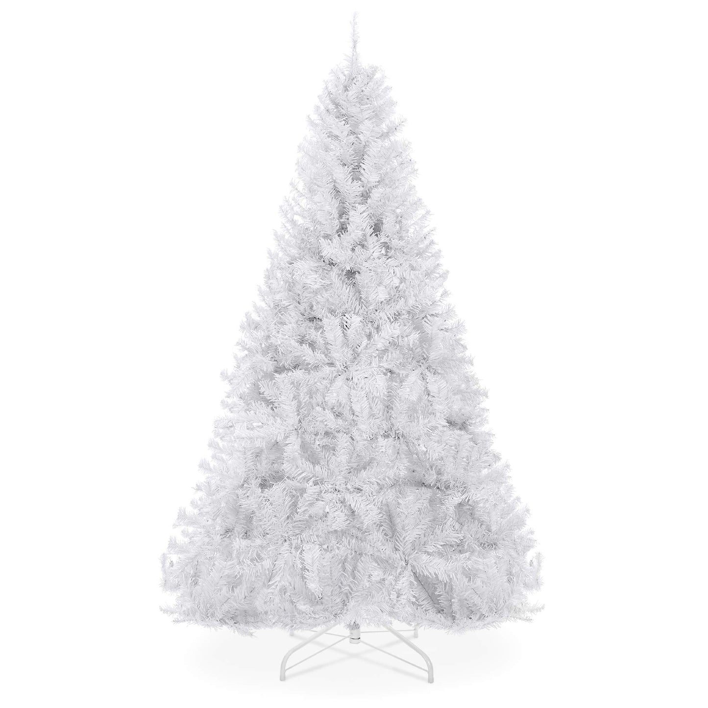 Best Choice Products Artificial Christmas Tree, White 6ft Premium Pine Unlit Holiday Decoration, Full Size Décor Easy Assembly w/Metal Stand