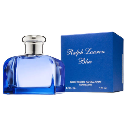 Ralph Lauren FRAGRANCES Blue - Eau De Toilette - Women's Perfume - Fresh & Floral - With Gardenia, Jasmine, and Lotus Flower - Medium Intensity - 4.2 Fl Oz