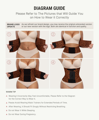 FeelinGirl Workout Waist Trainer Underbust Corsets Cincher Belt Hourglass Corset Body Shaper for Women Brown L