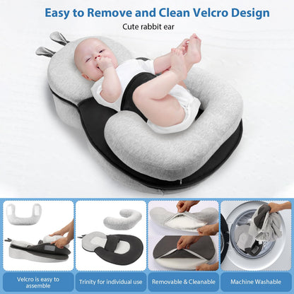 Joehea Baby Lounger,Dual-Function Removable Machine-Washable Pad, Lightweight & Portable