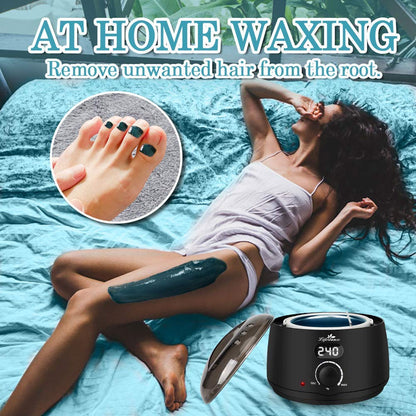 Lifestance Waxing Kit- L2 Digital Wax Warmer Hair Removal Machine- 4 Packs of Wax Beads(14.1 oz total) with 42 Items- Wax Pots Professional for All Hair Types- Eyebrow- Facial- Bikini