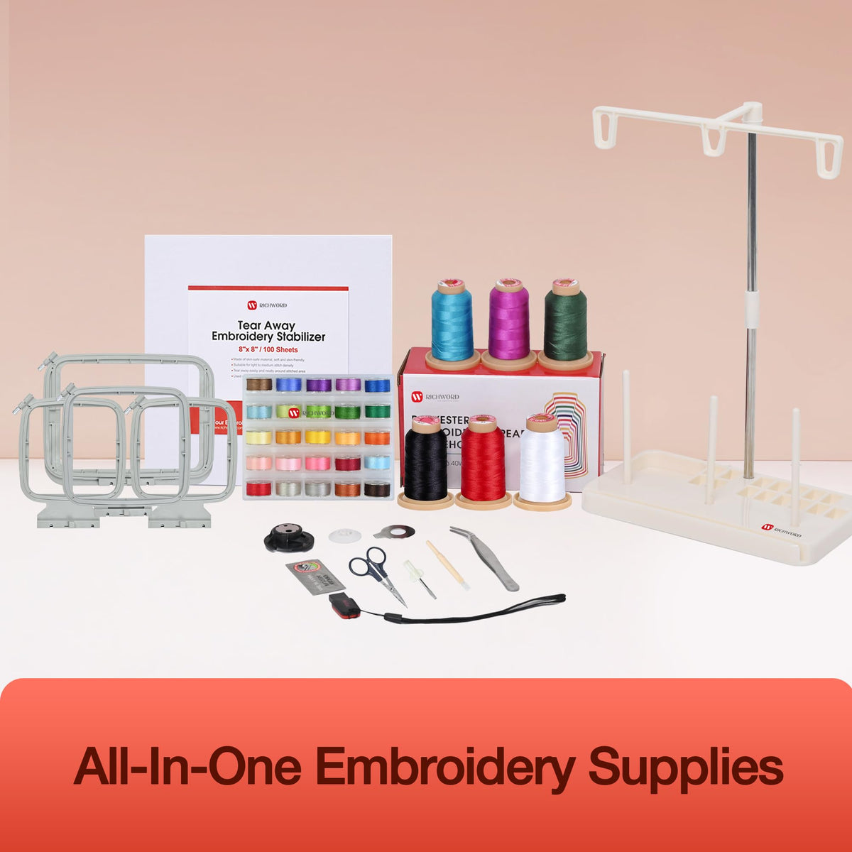 POOLIN EOC06 Embroidery Machine 7.9x11 Inch Large Hoop for Beginners,Computerized 7 Inch Touchscreen,Machine Embroidery Gifts,Includes Hoops,USB,Stabilizer,Bobbins,Home Embroidery Machine