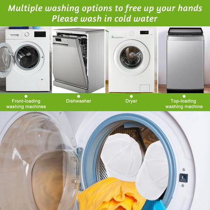 Eiito Hat Washer Cage Hats Cleaner, Hat Washer for baseball caps for Washing Machine or Dishwasher, Ball Cap Washer Frame for Flat & Curved Hats.2-Pack White