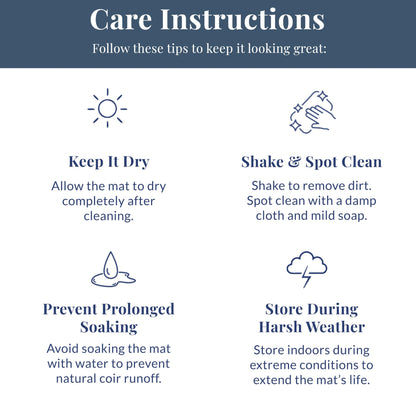 Barnyard Designs Natural Coco Coir Heavy Duty Backing Doormat - Large Cute Non-Slip Front Door Welcome Mat for Outside Entrance or Porch Entry, Brown (17x30, Hello Wreath)