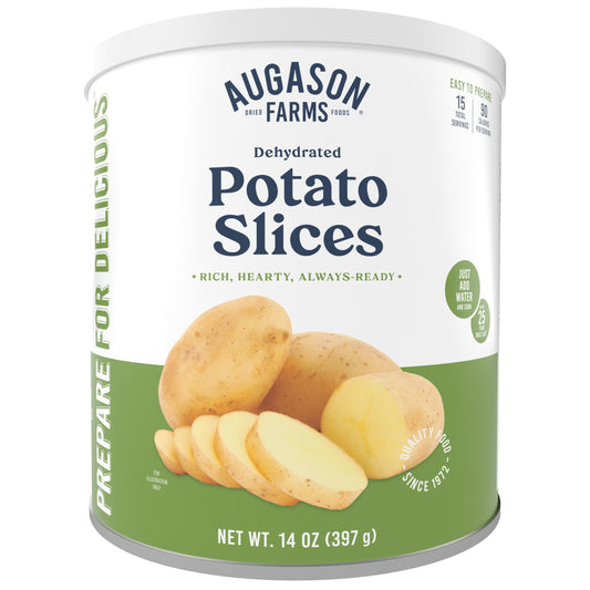 Augason Farms Dehydrated Potato Slices Can, Emergency Food Supply, Everyday Meals (Packaging May Vary)