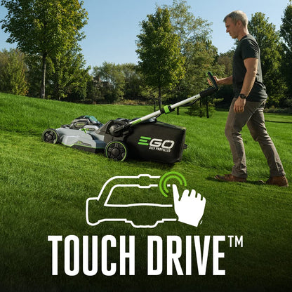 EGO Power+ LM2135SP 56-Volt 21-Inch Select Cut Self-Propelled Cordless Lawn Mower with Touch Drive Technology, 7.5Ah Battery, Rapid Charger Included Plus Extra BA2800T 5.0Ah Battery