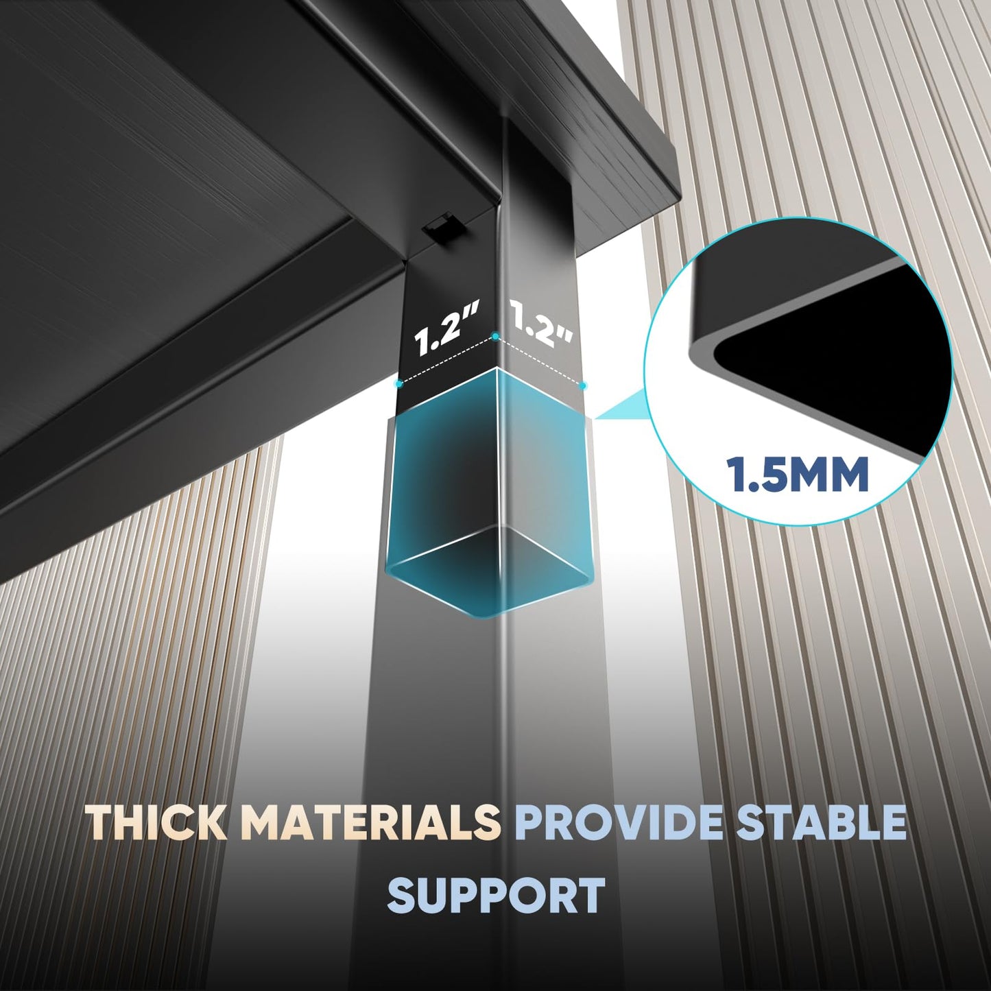 DUMOS 32 Inch Office Small Computer Desk Modern Simple Style Writing Study Work Table for Home Bedroom - Wood Black