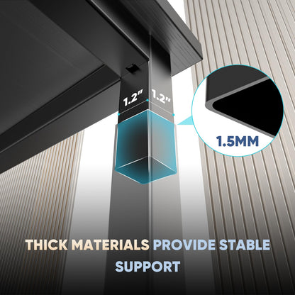 DUMOS 32 Inch Office Small Computer Desk Modern Simple Style Writing Study Work Table for Home Bedroom - Wood Black