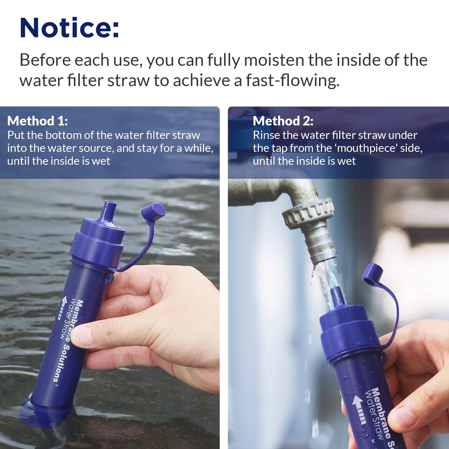 Membrane Solutions Gravity Water Filter Pro 6L, 0.1-Micron Versatile Water Purifier Camping with Adjustable Tree Strap Storage Bag, Survival Gear for Group Emergency Preparedness