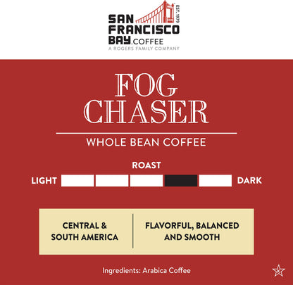 San Francisco Bay Coffee - Medium-Dark Roast Whole Bean Coffee - Fog Chaser (2 lb bag)