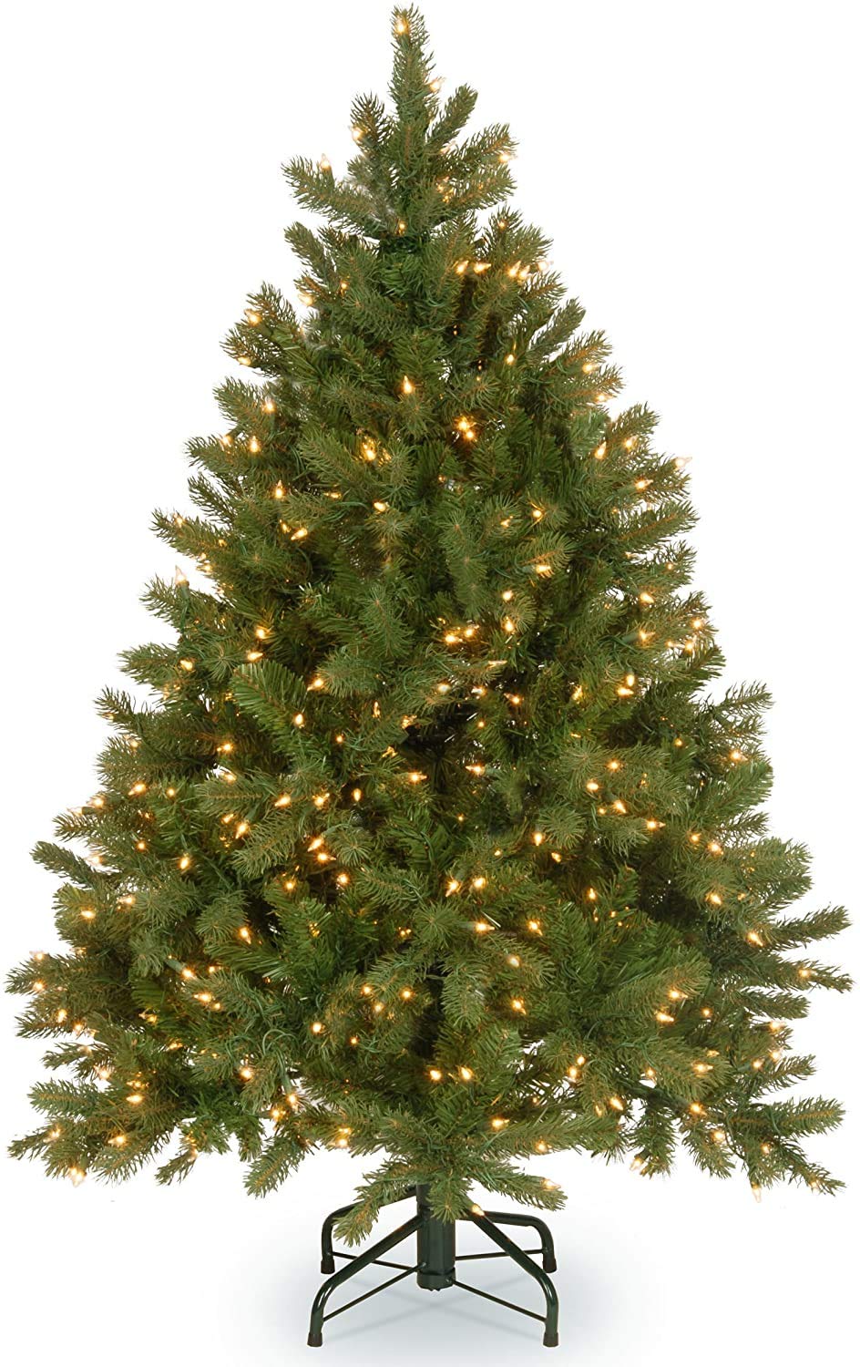 National Tree Company 4.5 ft Pre-Lit Downswept Douglas Fir Artificial Christmas Tree, 450 Clear Lights, 525 Tips, Includes Stand, Green