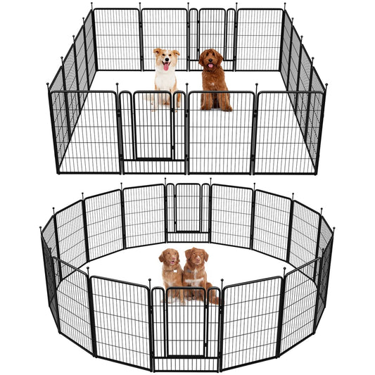 FXW Rollick Dog Playpen for Yard, RV Camping│Patented, 40 inch 16 Panels