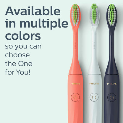 Philips One by Sonicare Battery Toothbrush, Mint Light Blue, HY1100/03