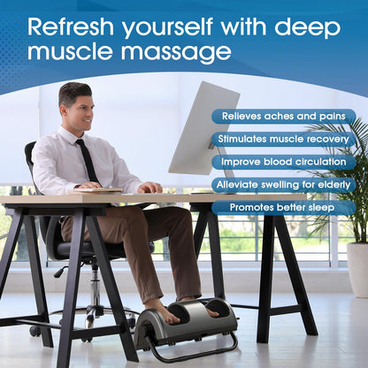 TISSCARE Foot Massager with Heat: Mother's Day Gift for Mom FSA HSA Eligible Foot Massager for Plantar Fasciitis, Neuropathy, Circulation and Pain Relief, Massage Feet/Leg/Calf/Ankle at Home/Office