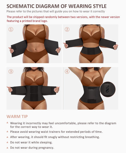FeelinGirl Corset Perspiring Workout Waist Trainer Corset Trimmer Belt for Women Tummy Control Black M