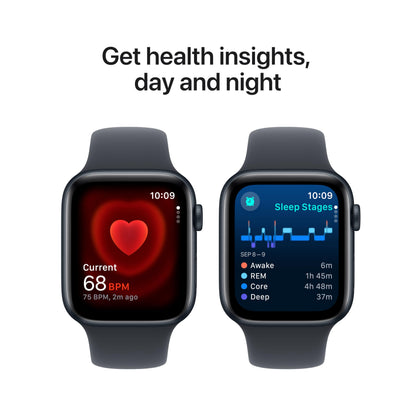 Apple Watch SE (2nd Gen) [GPS 44mm] Smartwatch with Midnight Aluminium Case with Midnight Sport Band M/L. Fitness and Sleep Trackers, Crash Detection, Heart Rate Monitor, Retina Display