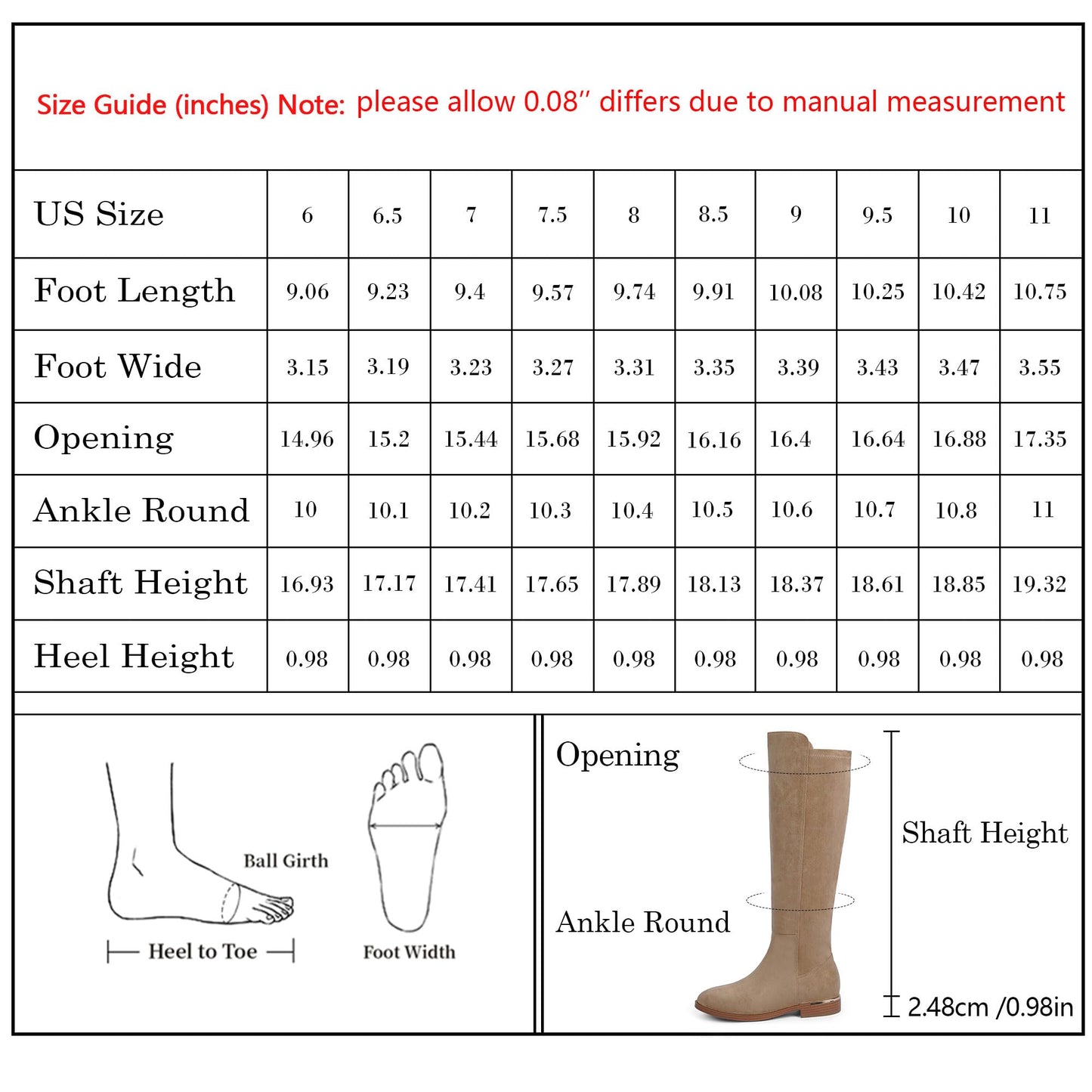 Modatope Rounded Toe Knee High Boots Tan Suede Flat Riding Fall Winter Boots Women 2025 Low Heel Elastic Boot Chunky Heel Dress Boot Size 9