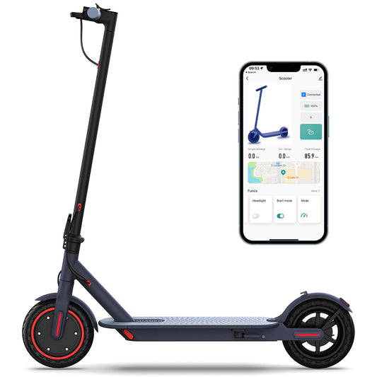 MAXSHOT V1 Electric Scooter - 350W Motor, Max 21 Miles Long Range, 19Mph Top Speed, 8.5" Tires, Portable Folding Commuting Electric Scooter Adults with Dual Braking System and App Control