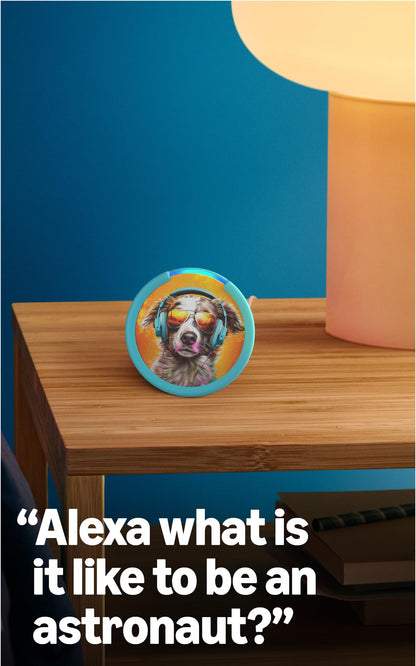 Amazon Echo Pop Kids (newest model), Designed for kids, with Alexa+ Early Access, parental controls, Includes 6 months of Amazon Kids+, Anthro Pup