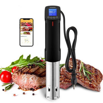 INKBIRD WIFI Sous Vide Cooker ISV-100W, 1000 Watts Sous Vide Machine Immersion Circulator with 14 Preset Recipes on APP & Calibration Function, Thermal Immersion, Fast-Heating with Timer