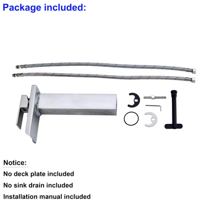 Kmeino LED Bathroom Faucet, Brushed Nickel Bathroom Sink Tall Faucet 1 Hole Waterfall Vessel with 3 Color Changing Single Handle Brass