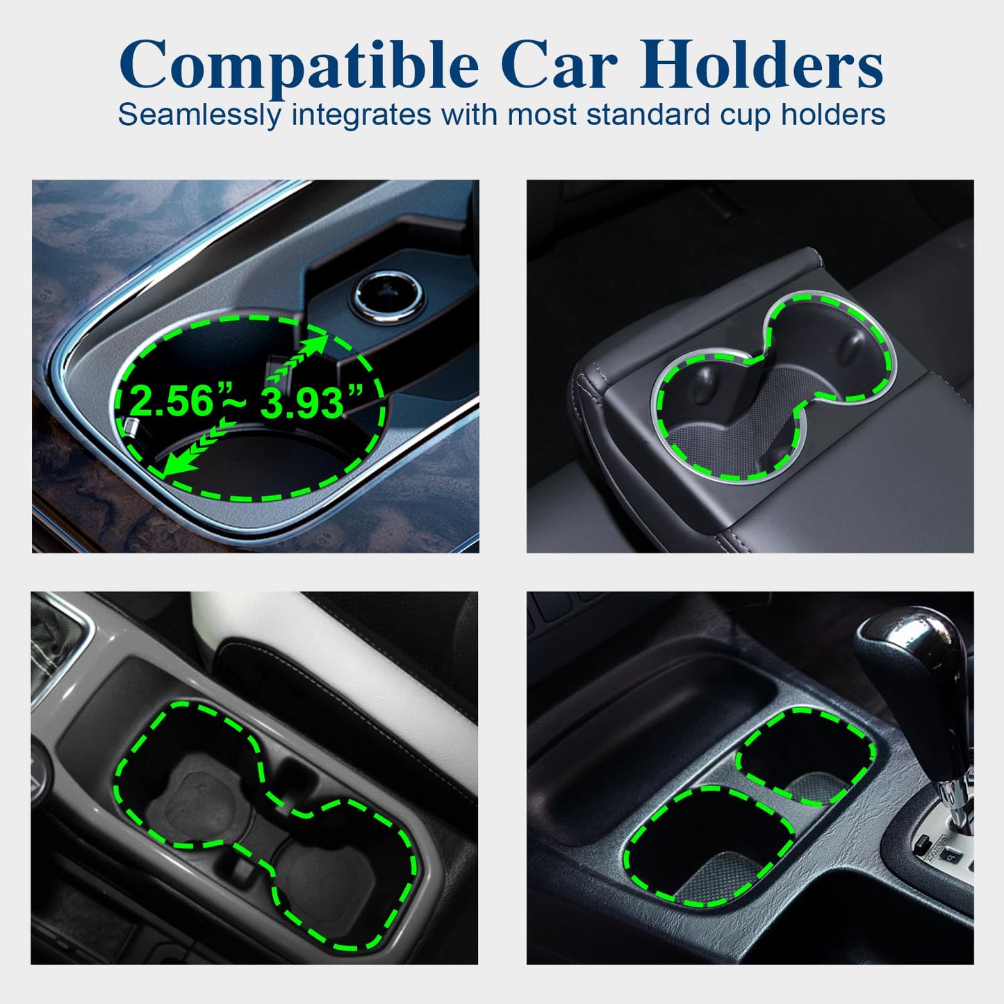 Car Cup Holder Expander, Cup Holder Extender Adapter with Expandable Arm and Adjustable Base, Compatible with Yeti Ramblers 14-64oz, Hydro Flasks 18-64oz Most Coffee Mugs Bottles & Cups