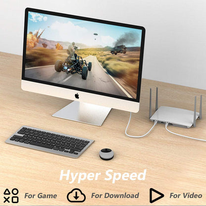 Cat 8 Ethernet Cable 82 ft Internet Network LAN Patch Cable Cord High Speed 2000Mhz 40Gbps RJ45 Cables for Gaming, Xbox, PS5, PS4, Modem, Router, Outdoor Compatible for Cat7/Cat6a/Cat5e Network