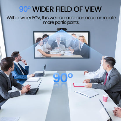 EMEET 1080P Webcam with Microphone, C960 Web Camera, 2 Mics, 90° FOV, USB Type-A & A-to-C Adapter, Plug&Play Computer Camera for Online Calling/Conferencing, Zoom/Skype/Facetime/YouTube, 2025 Version