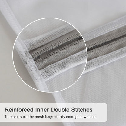 Polecasa Premium Soft Fine Mesh Laundry Bags with Sturdy Zipper for Delicates - 3 Pack Durable Laundry Room Essentials for College, Dorm, Travel- 1 Large, 1 Medium, 1 Small