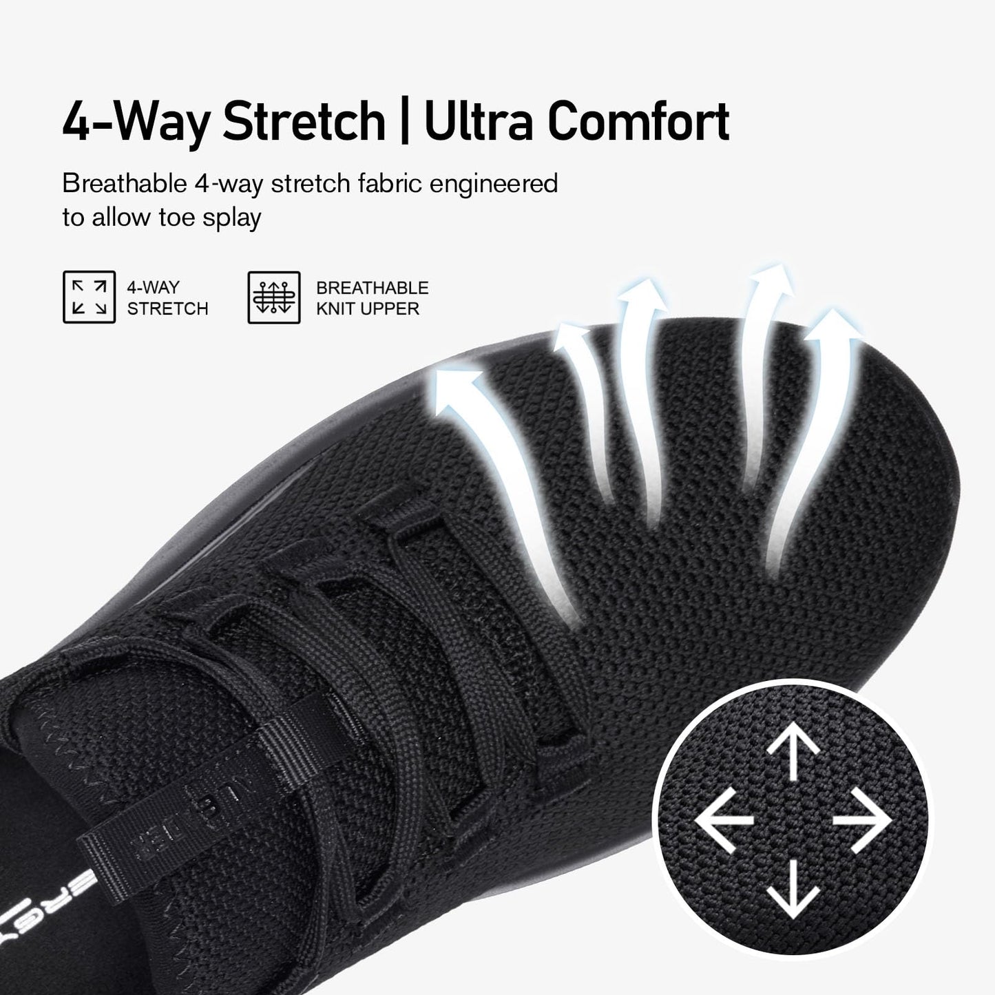 ALEADER Energycloud Slip On Shoes Women Tennis Walking Shoes Fashion Sneakers for Running Workout Sport Hands Free Lightweight Casual All Black Size 6 US