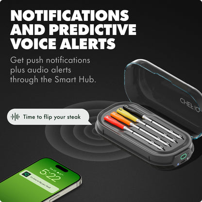 CHEF iQ Sense [2025 Model] | Smart Wireless Meat Thermometer | 4 Ultra-Thin Probes | WiFi Unlimited Range | 1000°F Heat Safe | 5 Sensors | BBQ, Grill, Oven, Smoker, Air Fryer | Gen3