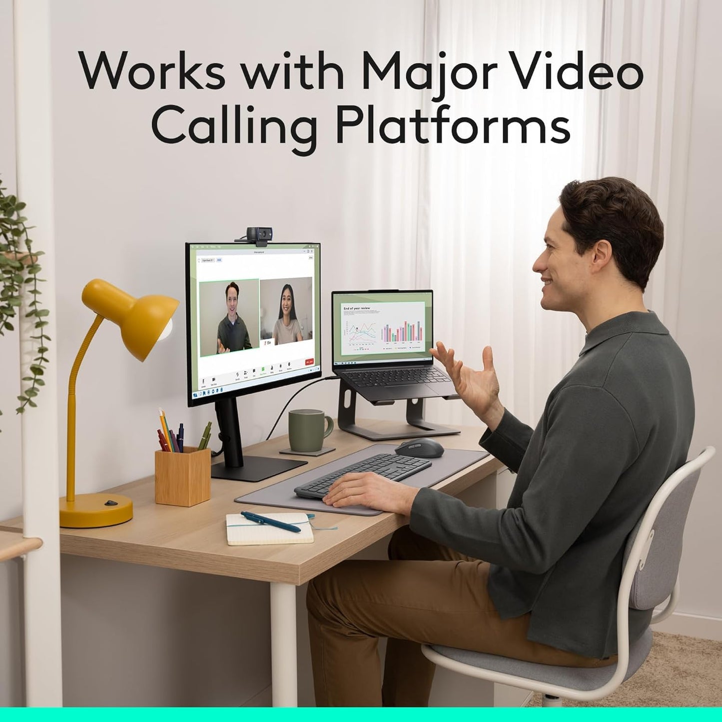 Logitech C920x HD Pro PC Webcam, Full HD 1080p/30fps Video, Clear Audio, HD Light Correction, Works with Microsoft Teams, Google Meet, Zoom, Nintendo Switch 2’s new GameChat mode, Mac/Tablet- Black