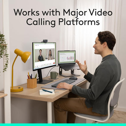 Logitech C920x HD Pro PC Webcam, Full HD 1080p/30fps Video, Clear Audio, HD Light Correction, Works with Microsoft Teams, Google Meet, Zoom, Nintendo Switch 2’s new GameChat mode, Mac/Tablet- Black