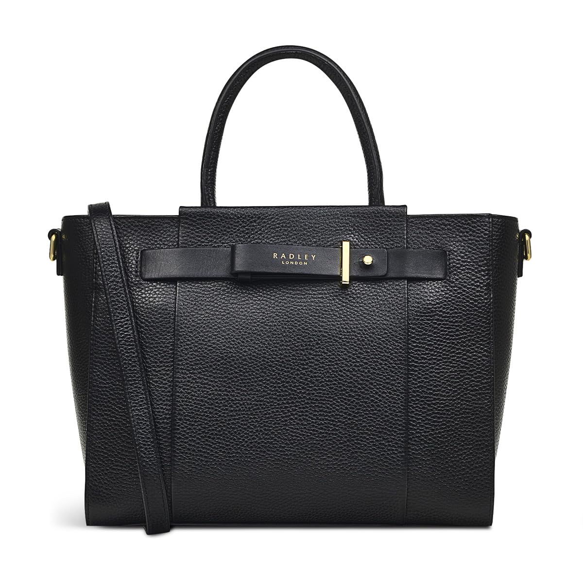 RADLEY London Islington Way Women's Medium Leather Ziptop Satchel Bag, Black
